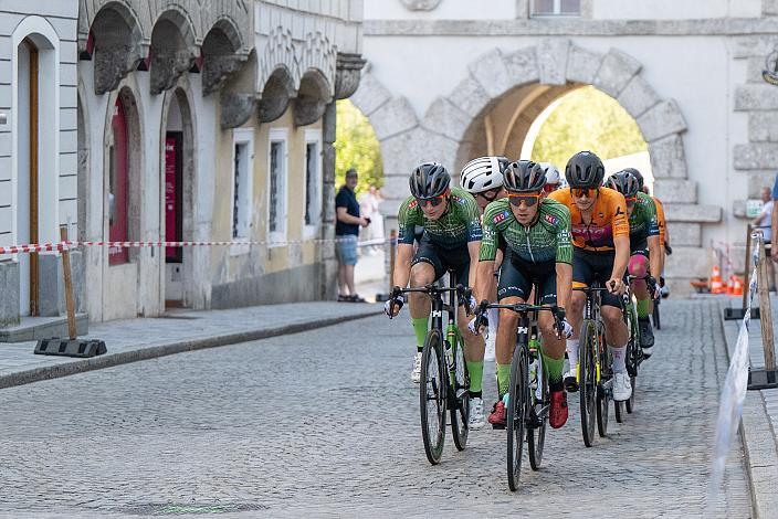 Riccardo Zoidl (AUT, Hrinkow Advarics) an der Spitze des Feldes, 27. Int. ASVÖ - HRINKOW City Kriterium Steyr, Herren Elite, ÖRV, Radsport, Mountainbike, ELITE Rennrad