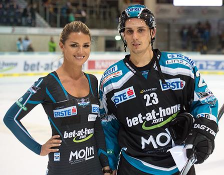 Spieler des Abends Fabio Hofer (EHC Liwest Black Wings Linz), EHC Liwest Black Wings Linz vs UPC Vienna Capitals