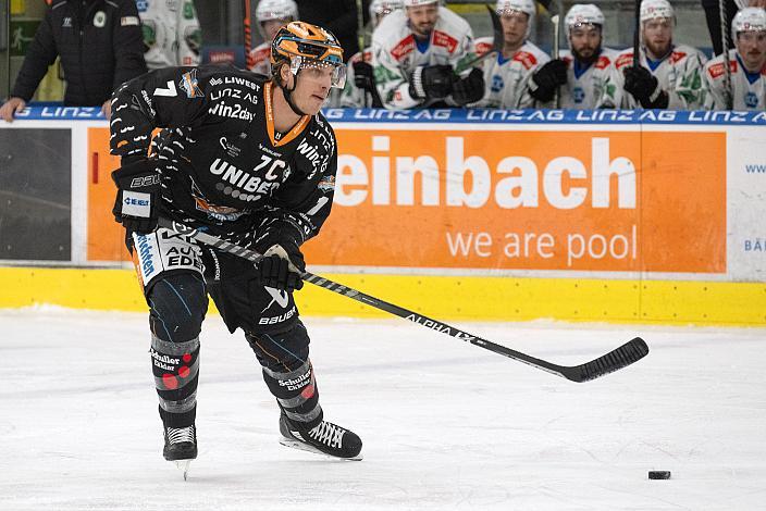 Brian Lebler (Steinbach Black Wings Linz)   Steinbach Black Wings Linz vs HK SZ Olimpija, 22. Runde, Trikot Movember, ICE Hockey League, Steinbach Black Wings Linz, Linz AG Eisarena 