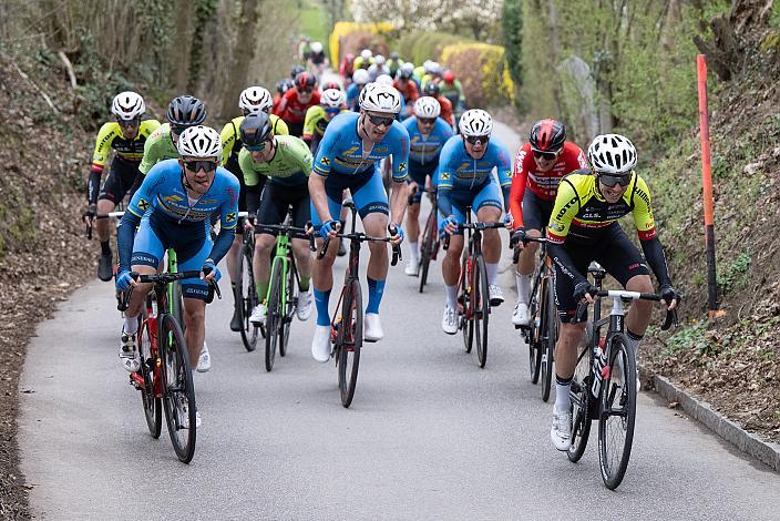 Riccardo Zoidl (AUT, Team Felbermayr Simplon Wels), Antoine Berlin (MCO, Team Vorarlberg), Herren Elite, U23, Radliga, 62. Radsaison-Eröffnungsrennen Leonding, Oberösterreich 