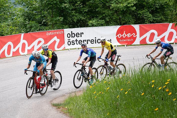 Die Spitzengruppe mit Michal Kukrle (CZE, Team Felbermayr Simplon Wels), Colin Chris Stüssi (SUI, Team Vorarlberg), Timo Kielich (BEL, Alpecin-Deceuninck Development Team), Luca Vergallito (ITA, Alpecin-Deceuninck Development Team) 3. Etappe St.Florian/Asten  - Hinterstoder, Int. Raiffeisen Oberösterreich Rundfahrt UCI Kat. 2.2