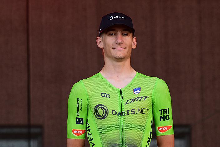 Etappensieger und Bester Junger Fahrer David Adam (SLO, Slowenien),1. Etappe,  51. Int. Oberösterreich Junioren Rundfahrt, Marchtrenk - Marchtrenk