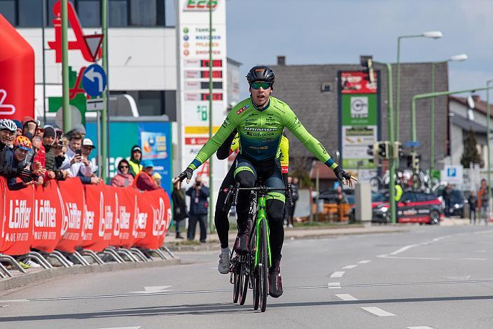 Sieger Rainer Kepplinger (AUT, Hrinkow Advarics), Herren Elite, U23, Radliga, 60. Raika Kirschbluetenrennen, Wels, Oberösterreich