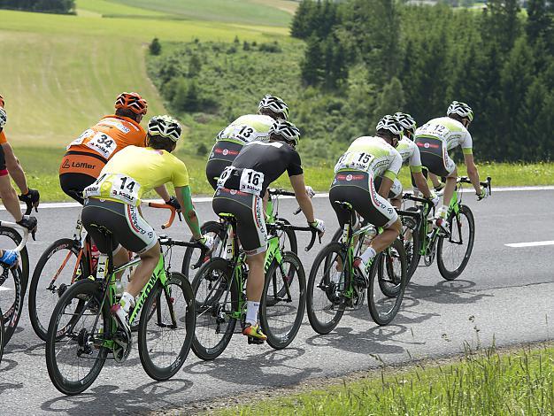 Das Team Vorarlberg an der Spitze des Feldes, 2. Etappe, Linz - Aigen/Schlaegl