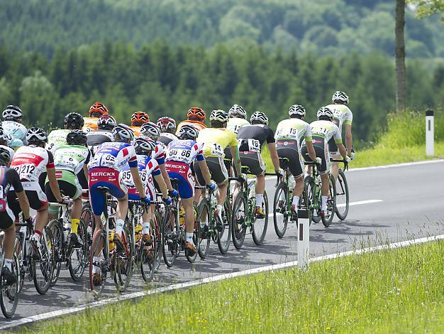 Das Team Vorarlberg an der Spitze des Feldes, 2. Etappe, Linz - Aigen/Schlaegl