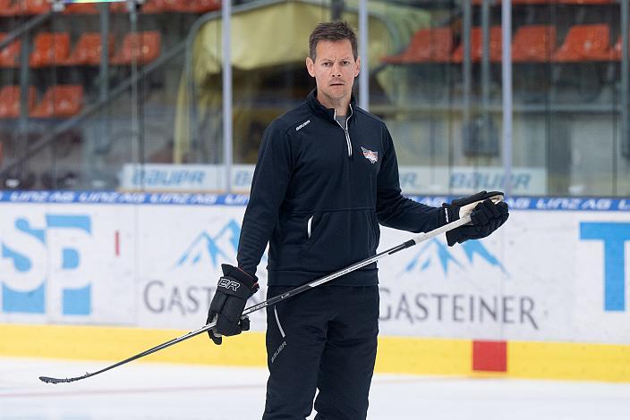 Head Coach Philipp Lukas (Steinbach Black Wings Linz) Erstes Eistraining, Steinbach Black Wings Linz , Linz AG Eisarena 