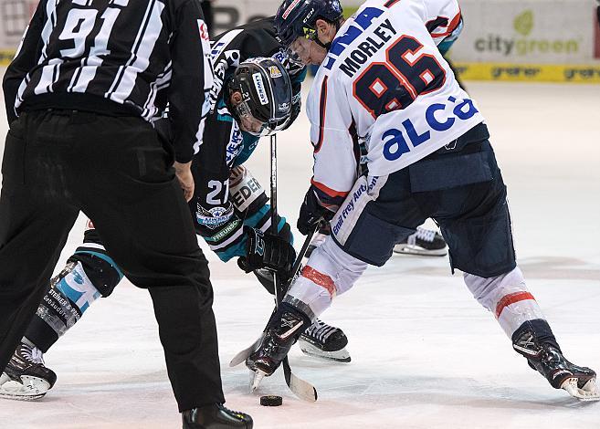 Corey Locke (EHC Liwest Black Wings Linz) Tyler Morley (KHL Medvescak Zagreb)  EHC Liwest Black Wings Linz vs KHL Medvescak Zagreb, 4. Viertelfinale