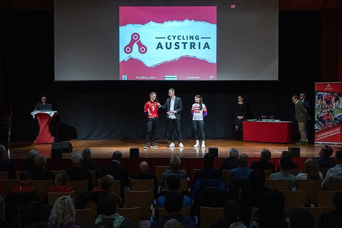 Jaka Primozic (SLO, Hrinkow Advarics), Elisa Winter (AUT, Union Raiffeisen Radteam Tirol), Cycling Austria, 2023 Cup Ehrungen, Radsport