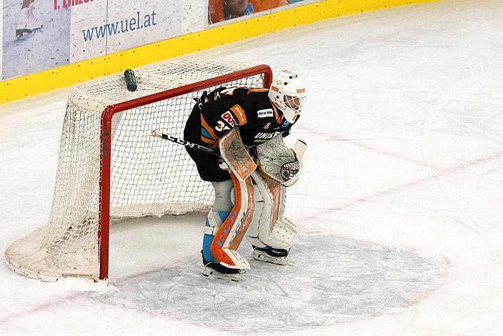 Tormann Luca Egger (Steinbach Black Wings Linz) Steinbach Black Wings Linz vs Fehervar AV19, bet-at-home ICE Hockey League