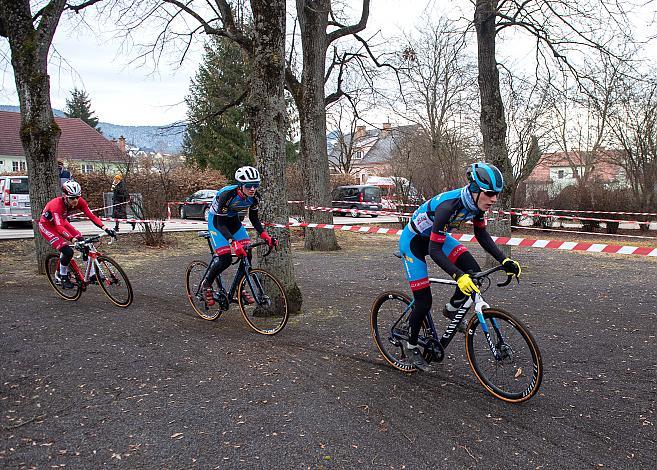 Junioren Sieger Jakob Putscheller  (AUT, Team Felbermayr Simplon Wels), Moritz Hörandtner (AUT, Team Felbermayr Simplon Wels), Rad Cyclo Cross Staatsmeisterschaft 2021, Neusiedl/Waidamannsfeld, Niederösterreich