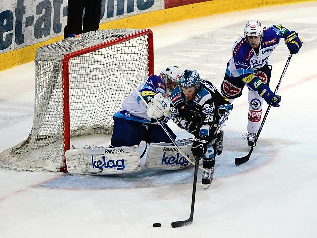 Rob Hisey (Liwest Black Wings Linz) und Jean Philippe Lamoureux (EC VSV), EHC Liwest Black Wings Linz vs EC VSV, Play-Offs, Viertelfinale 