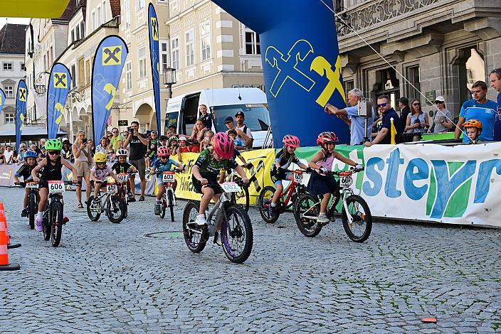 27. Int. ASVÖ - HRINKOW City Kriterium Steyr, MTB-Nachwuchs vom Laufrad bis U17, ÖRV, Radsport, Mountainbike, ELITE Rennrad