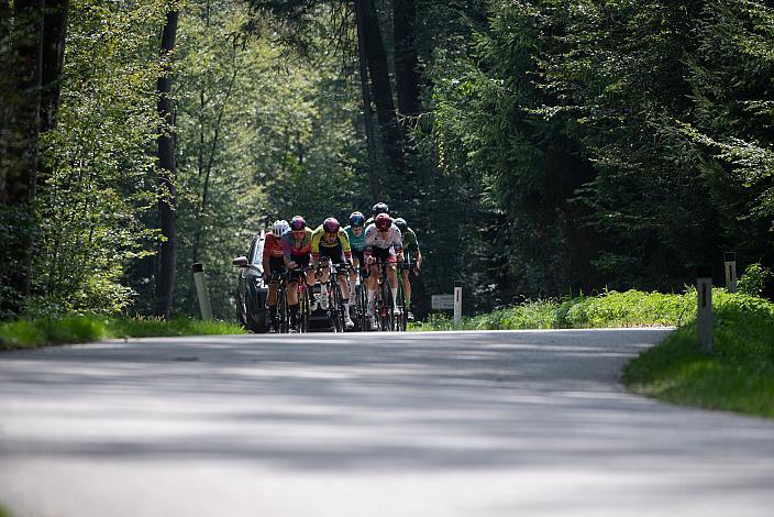 Die Ausreisser mit Jonas Schmeiser (GER, Auto Brosch Kempten), Lukas Meiler (GER, Team Vorarlberg), Filippo Fortin (ITA, Maloja Pushbikers), Linus Rosner (GER, Santic - Wibatech), Road Cycling League Ranshofen, OÖ