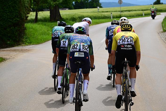 Die Ausreisser mit Colin Chris Stüssi (SUI, Team Vorarlberg), Erazem Valjavec (SLO, Soudal - Quickstep Devo Team), Maximilian Schmidbauer (AUT, Schwingshandl Intralogistics), Josef Dirnbauer (AUT, Hrinkow Advarics), Miguel Heidemann (GER, Rembe - rad-net), Balint Feldhofer (HUN, Bahrain Victorious Development Team), 3. Etappe Asten - Bad Schallerbach, Oberösterreich Rundfahrt