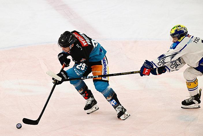 Aljaz Predan (Steinbach Black Wings),  Johannes Tschurnig (EC iDM Wärmepumpen VSV), 5. Runde ICE, Steinbach Black Wings Linz vs EC VSV , Linz AG Eisarena 