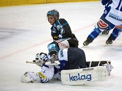 Fabio Hofer, Linz, EHC und Jean Philippe Lamoureux (EC VSV, #1) Liwest Black Wings Linz vs EC VSV