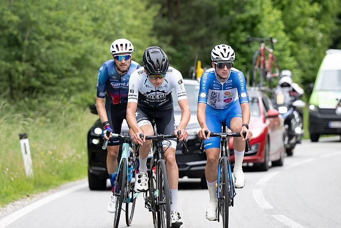 Die Ausreisser Mike Schuch (NED, ABLOC CT), Jan-Marc Temmen (GER, Team Dauner Akkon) Stefan Brandlmeier (GER, Santic-Wibatech)   Wels Max.Center - Amag Ranshofen,  Int. Raiffeisen Oberösterreich Rundfahrt UCI Kat. 2.2