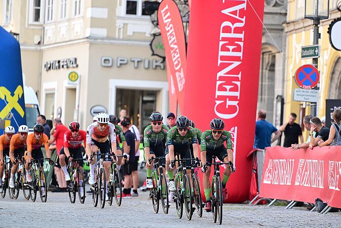 Riccardo Zoidl (AUT, Hrinkow Advarics) an der Spitze des Feldes, 27. Int. ASVÖ - HRINKOW City Kriterium Steyr, Herren Elite, ÖRV, Radsport, Mountainbike, ELITE Rennrad