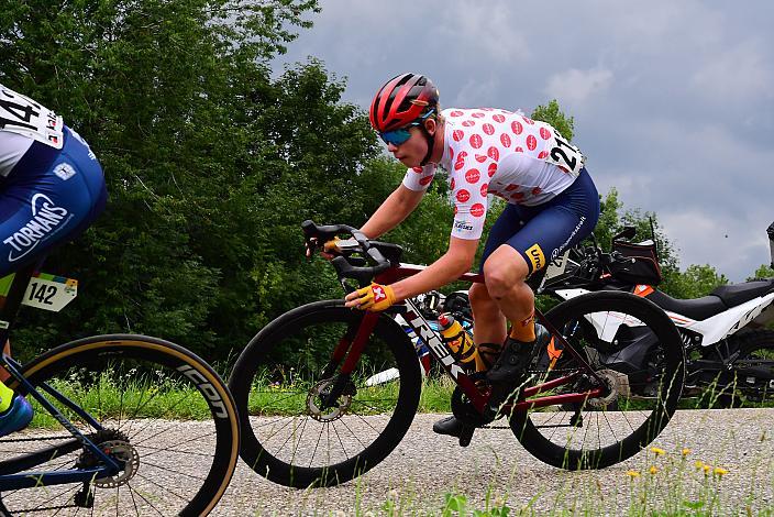 Im Bergtrikot Kristinus Christiansen (NOR, Team Ringerike), 50. OÖ Junioren Rundfahrt, 3. Etappe Bad Wimsbach Strass im Attergau