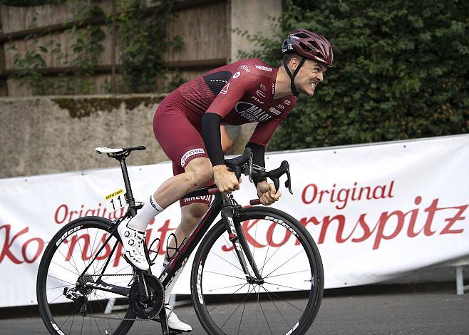 Daniel Auer (AUT, Maloja Pushbikers) Linz Hauptplatz, Martinskirche,  Radsport 10. Int. OOE Rundfahrt Prolog