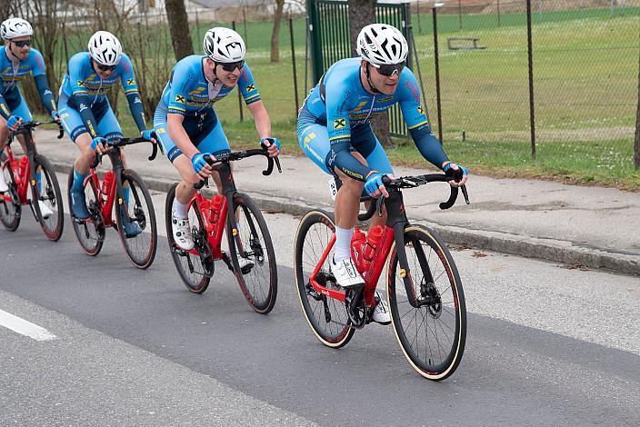 Michal Kukrle (CZE, Team Felbermayr Simplon Wels), Jakob Purtscheller (AUT, Team Felbermayr Wels) Herren Elite, U23, Radliga, 62. Radsaison-Eröffnungsrennen Leonding, Oberösterreich 