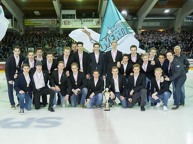 Die Linzer U 17 Mannschaft wurde Meister, EHC Liwest Black Wings Linz vs EC Red Bull Salzburg, Halbfinale, Semifinale, Play-Offs 