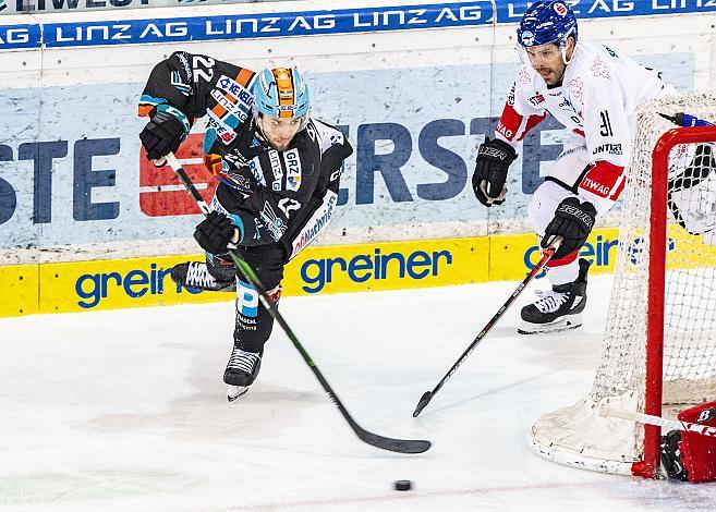 Im Bild: Hunter Fejes (EHC Liwest Black Wings Linz) Eishockey,  EHC Liwest Black Wings Linz vs HC TWK Innsbruck