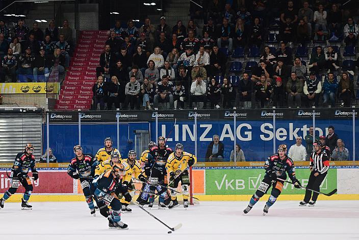 Powerplay für Linz Steinbach Black Wings Linz vs HC Pustertal Woelfe, 4. Runde ICE Eishockey Liga, Linz AG Eisarena