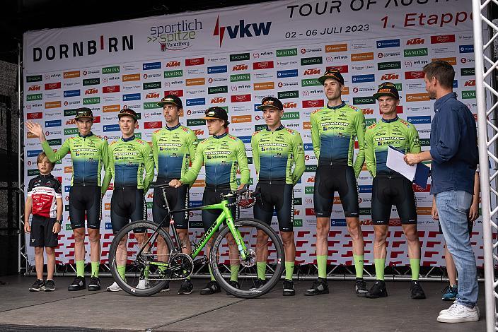 Team Hrinkow Advarics 72. Tour of Austria, Präsentation der Teams, Dornbirn