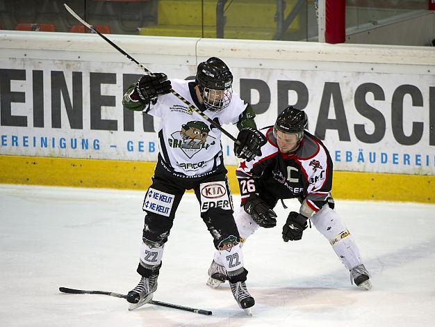 Max Herzog, Puckjaeger Traun und Gerald Kastner, Grizzlies Linz vs. Puckjaeger Traun