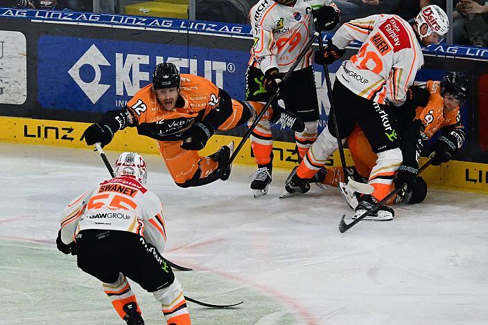 Brady Shaw (Steinbach Black Wings Linz), Nick Swaney (Moser Medical Graz 99ers), 7. Runde ICE, Steinbach Black Wings Linz vs Moser Medical Graz 99ers, Linz AG Eisarena 