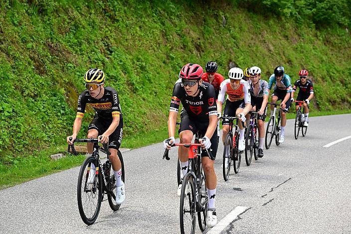 Sieger Deutschland, Mauro Brenner (GRER, TUDOR PRO CYCLING TEAM U23), Sieger Schweiz Diego Casagrande (SUI, TUDOR PRO CYCLING TEAM U23,) Jakob Purtscheller AUT, Tirol KTM Cycling Team), David Preyler (AUT, Tirol KTM Cycling Team) in der Ausreissergruppe, Vier Länder Meisterschaft U23,  Austria