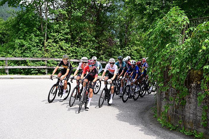 Das Peloton unterwegs in der Region Ybbstal, bei Hollenstein an der Ybbs, Vier Länder Meisterschaft U23,  Austria