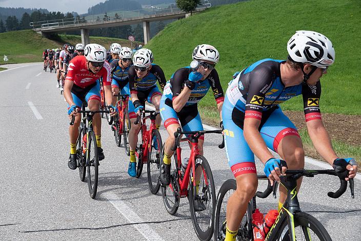 Radliga Gesamsieger Moran Vermeulen (AUT, Team Felbermayr Simplon Wels) im Flyeralarm Trikot, Daniel Lehner (AUT, Team Felbermayr Simplon Wels) Mühlviertler Hügelwelt Classic, Strassenrennen Königswiesen, Radsport