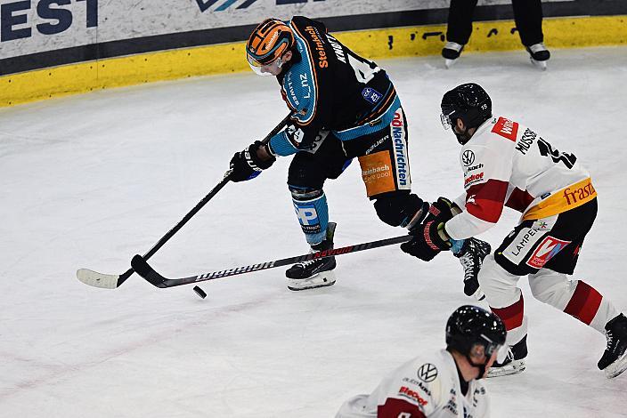 Graham Knott (Steinbach Black Wings Linz), Mark Mußbacher (Bemer Pioneers Vorarlberg)  Win2Day ICE Hockey League,  Steinbach Black Wings Linz vs Pioneers Vorarlberg,  Linz AG Eisarena