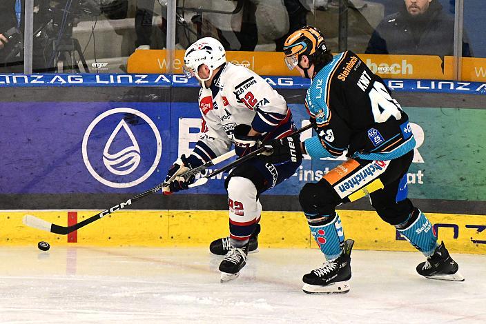  Balint Magosi (Hydro Fehervar AV 19), Graham Knott (Steinbach Black Wings Linz) Win2Day ICE Hockey League,  Steinbach Black Wings Linz vs Tiwag Innsbruck - Hydro Fehervar AV 19