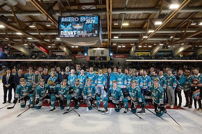 Legenden und Team  Steinbach Black Wings Linz vs EC ID Wärmepumpen VSV, 47. Runde, Retro Night, ICE Hockey League, Steinbach Black Wings Linz, Linz AG Eisarena 