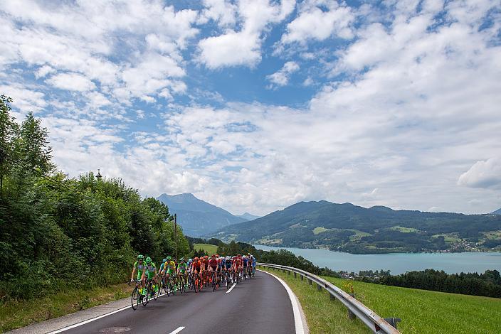 Sieger der 1. Etappe Nicola Ruffoni (ITA, Bardiani CSF) im Gelben Trikot am Mondsee, 2. Etappe Mondsee - Steyr, 68. Int. Österreich-Rundfahrt-Tour of Austria (2.1)