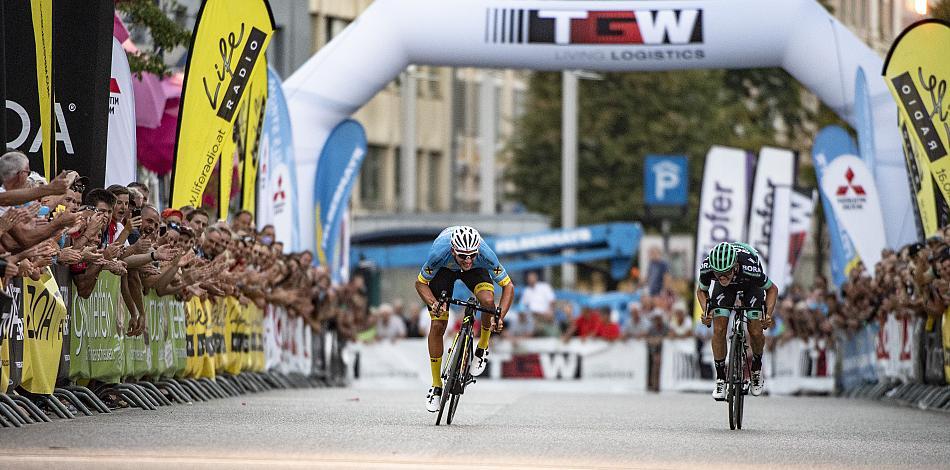 Matthias Krizek (AUT, Team Felbermayr Simplon Wels), Gregor MÃ¼hlberger (AUT, Bora - Hansgrohe) 20. Welser Innenstadt Kriterium