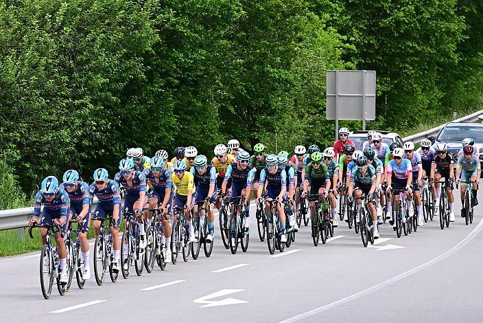 Das Peloton unterwegs im Mühlviertel 4. Etappe Aigen - Schlägl - Aigen - Schlägl, 16. Int. Oberösterreich Rundfahrt