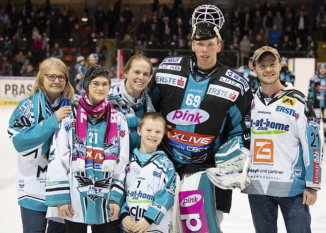 Spieler des Abends Tormann Paul Mocher (EHC Liwest Black Wings Linz) EHC Liwest Black Wings Linz - EC VSV, Qualifikationsrunde