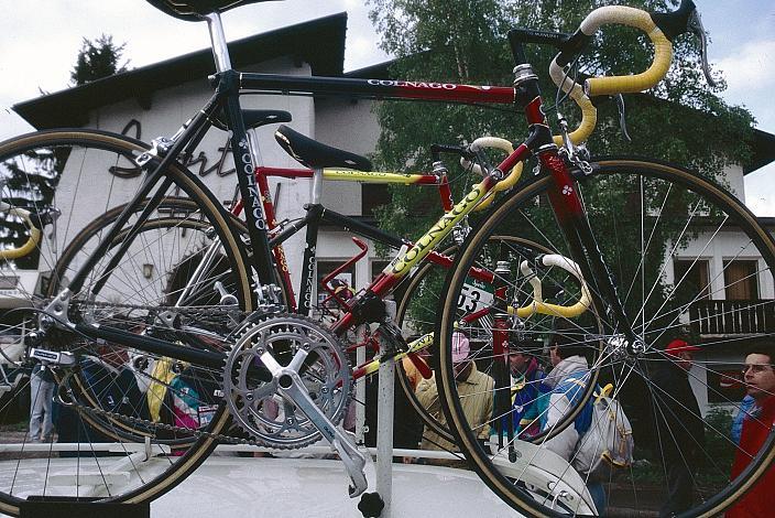 Colnago Ariostea Team Rennräder am Monte Bodone,14. Etappe, Corvara to Monte Bondone