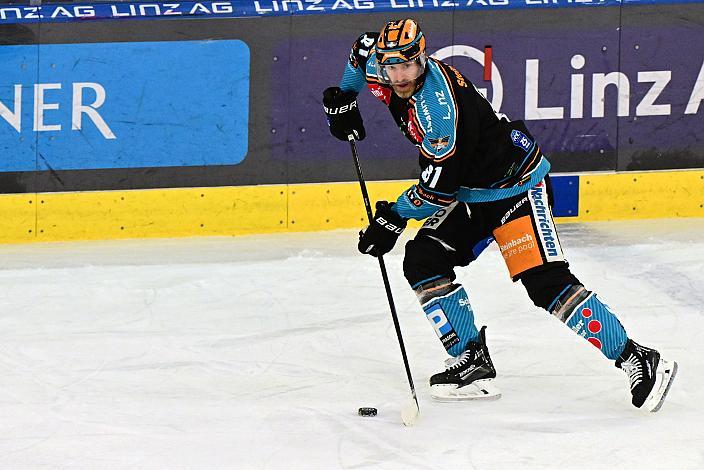 Sean Collins (Steinbach Black Wings Linz)  Win2Day ICE Hockey League,  Steinbach Black Wings Linz vs  Migross Supermercati Asiago Hockey 1935,  Linz AG Eisarena 