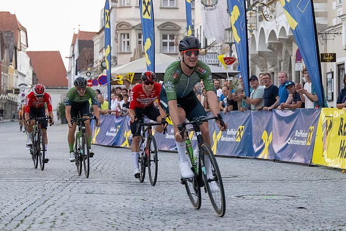Loic Bettendorff (LUX, Hrinkow Advarics) gewinnt in Steyr, 27. Int. ASVÖ - HRINKOW City Kriterium Steyr, Herren Elite, ÖRV, Radsport, Mountainbike, ELITE Rennrad