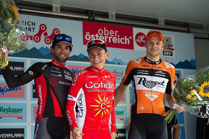 2. Platz Andrea Pasqualon (ITA, Team Roth), Sieger Clement Venturini (FRA, Cofidis, Solutions Credit) 3. Platz Sjoerd van Ginneken (NED, Roompot Oranje Peleton) Etappe Mondsee - Steyr, 68. Int. Österreich-Rundfahrt-Tour of Austria (2.1)