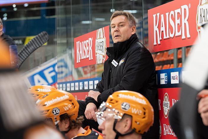Head Coach Raimo Summanen (Steinbach Black Wings Linz) Steinbach Black Wings Linz vs HK SZ OLIMPIJA, bet-at-home ICE Hockey League