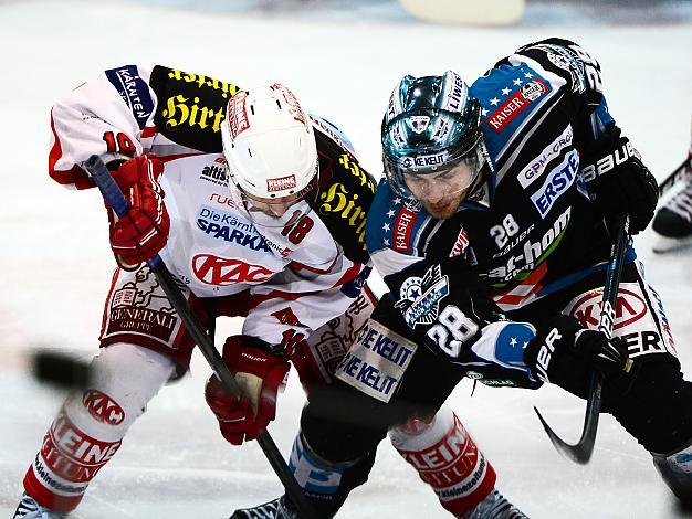 Mike Ouellette (Liwest Black Wings Linz) und Thomas Koch (EC KAC), EHC Liwest Black Wings Linz vs EC KAC, Play-Offs, Semifinale 