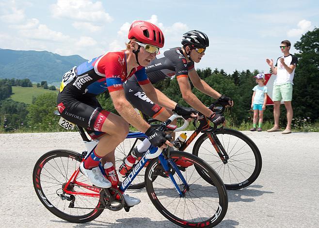 Dominik Neumann (CZE, Team Topoforex-Lapierre), Tobias Bayer (Aut, Tirol Cycling Team)   4. Etappe Traun - Ternberg