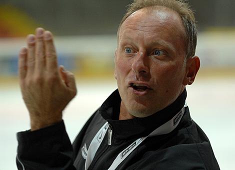 Trainer Jim Boni, Liwest Black Wings Linz gibt die Richtung vor.