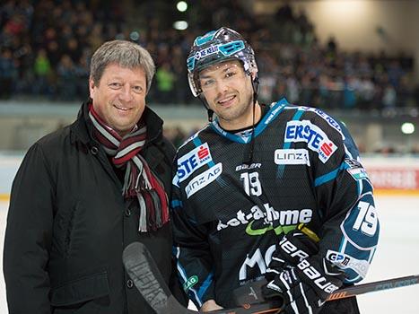 Andrew Jacob Kozek, Linz Spieler des Abends, EHC Liwest Black Wings Linz vs HCB Suedtirol, 1. Viertelfinale